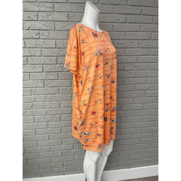 Joyspun Short Sleeve T-Shirt Lounge Dress with Pockets Size L / XL - Picture 3 of 10